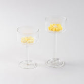 Glass Candle Holder/Stand Set of 2